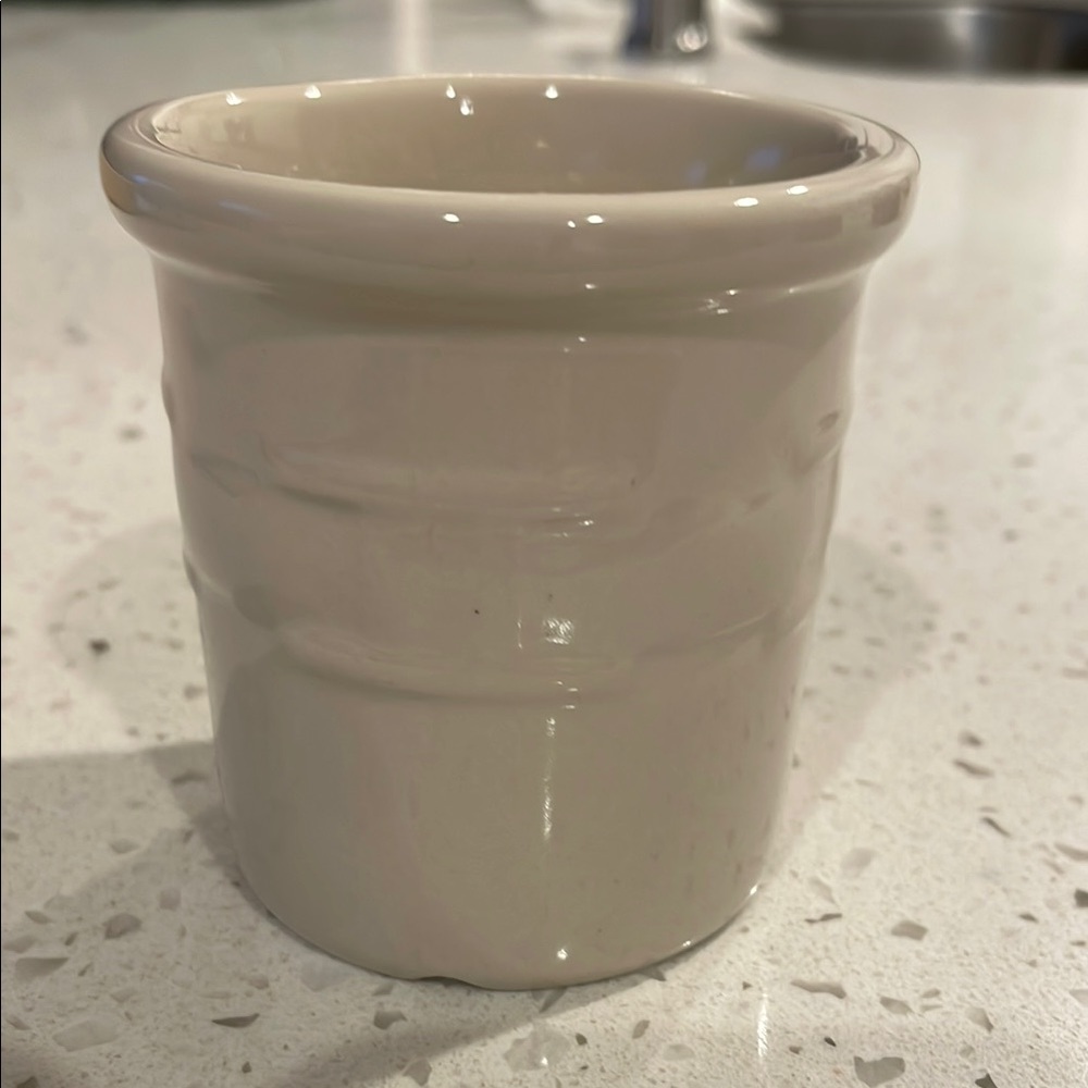 Longaberger Woven Traditions Mini Crock in Ivory